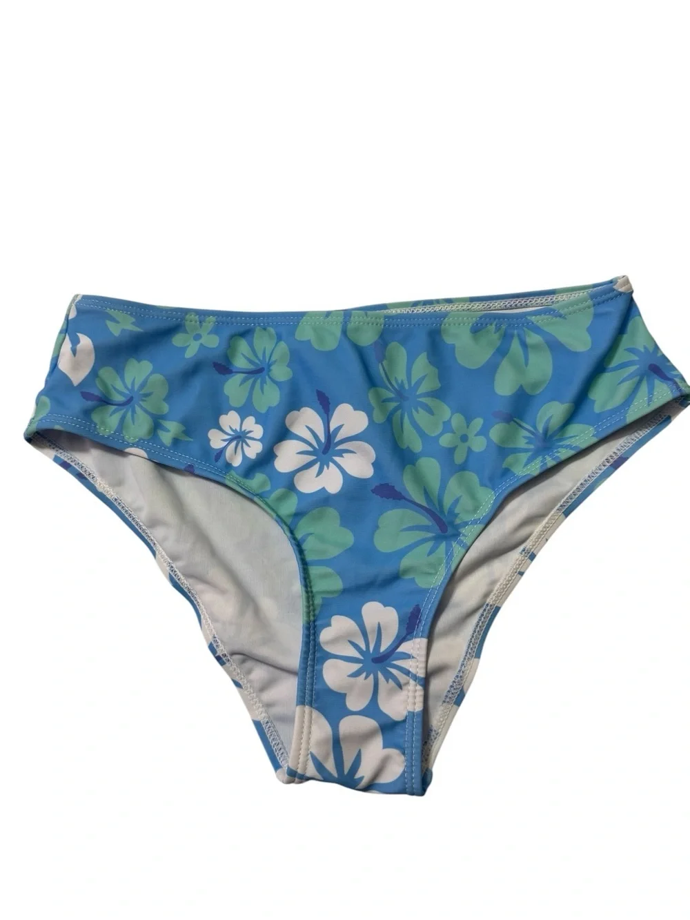 Blue and Green Hibiscus 3 Piece Swim Set